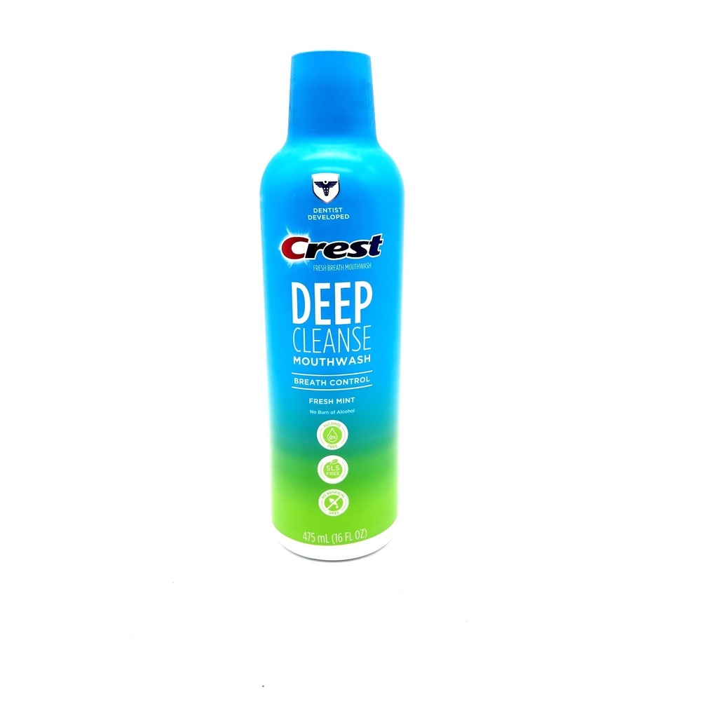 Crest Breath Control Mouthwash Soft Mint 475ml Deep Cleanse Oral Rinse Fresh Min
